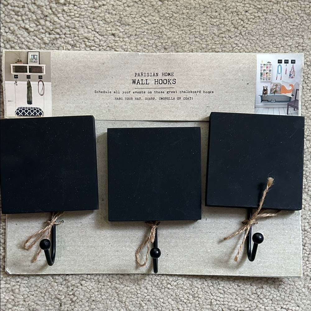 Parisian Works Elegant Black Wall Hooks